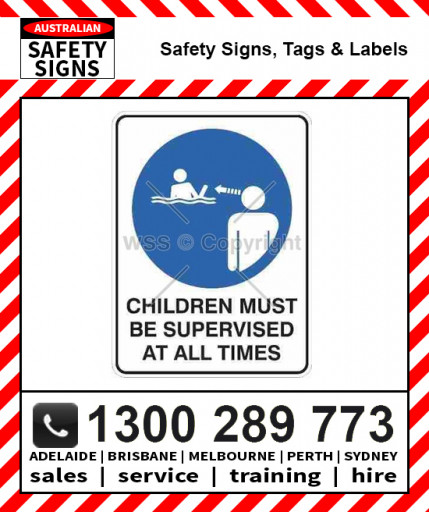 CHILDREN MUST BE SUPERVISED AT ALL TIMES 225x300mm Metal