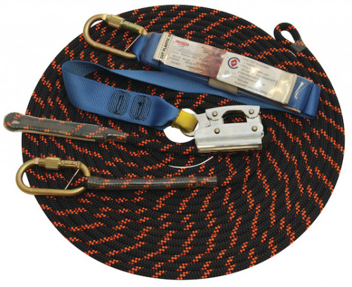 Protecta 15m Lifeline Assembly System with integral Rope Grab and lanyard