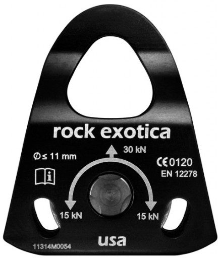 Rock Exotica Machined Rescue 1.5" Pulley BLACK