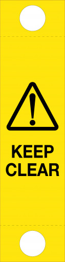 1215x300mm, Corflute Bollard Sign - Keep Clear (Sign Only) (PBC04)