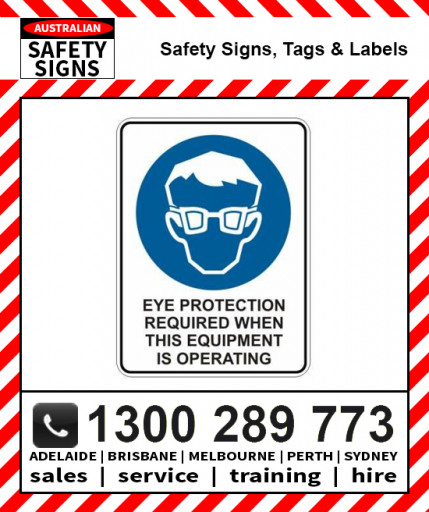 PICTO EYE PROTECTION REQUIRED 225x300mm Metal