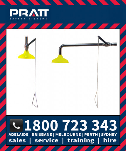 Pratt Safety Showers Ceiling or Wall Mounted
