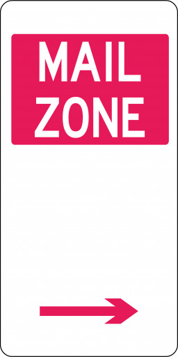 225x450mm - Aluminium -Mail Zone (Right Arrow) (R5-26(R)
