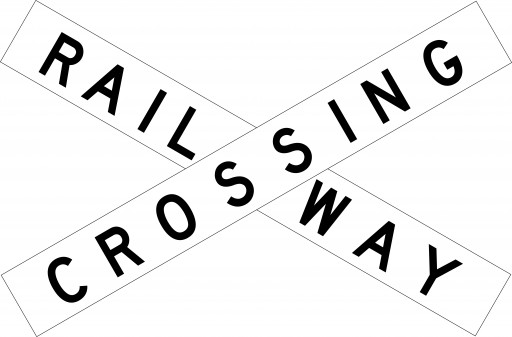 1350x178mm - Class 1 - Aluminium - Railway Crossing Positions (Each Crossarm) (R6-24A)