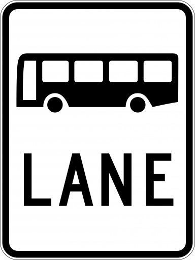 1200x1600mm - Class 1 -Aluminium - Bus Lane (R7-1-1E)