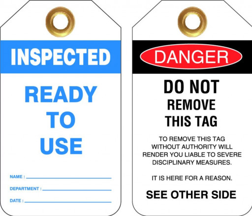 80x140mm -  Heavy Duty PVC Tags - Pkt of 25 - Inspected Ready To Use (UDT315)