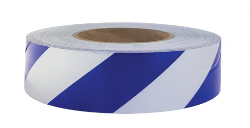50mm x 45.7mtr - Class 2 Reflective Tape - Blue and White (RT3BLW)