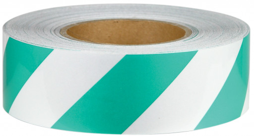 50mm x 45.7mtr - Class 2 Reflective Tape - Green and White (RT3GW)