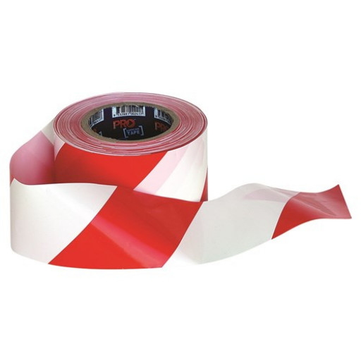 ProChoice Red/White Hazard Tape 100m x 75mm (RW10075)