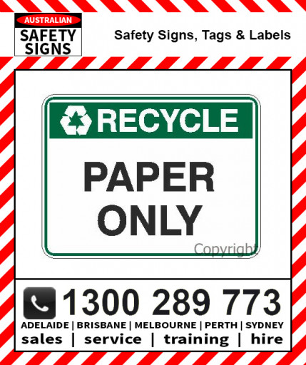 RECYCLE PAPER ONLY Self Stick Vinyl