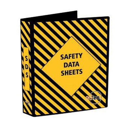 YELLOW SDS Safety Data Sheet Binder Folder also known as MSDS Folder
