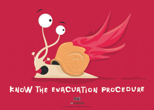 594x420mm - Laminated Safety Poster - Know the Evacuation Procedure (SP1021)