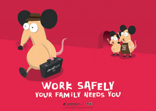 594x420mm - Laminated Safety Poster - Work Safely, Your Family Needs You (SP1022)