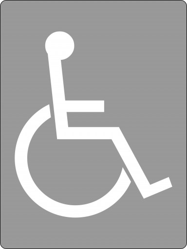 600x450mm - Poly Stencil - Disabled Symbol (ST1202)
