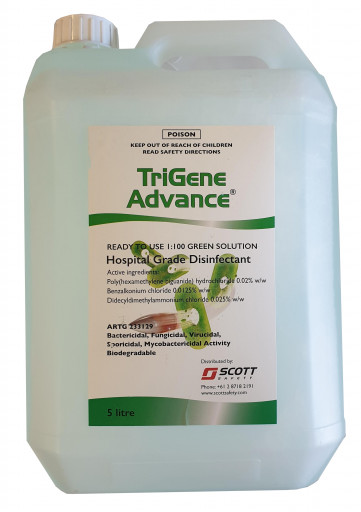 3M Hospital Grade Disinfectant Trigene Advance  Pre-Mix 1 To 100 5L Green