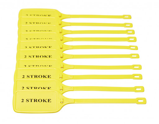 210x50mm Twist Lock Tag - Pkt of 10 - Double Sided - Blk/Yellow - 2 Stroke (UDT500)