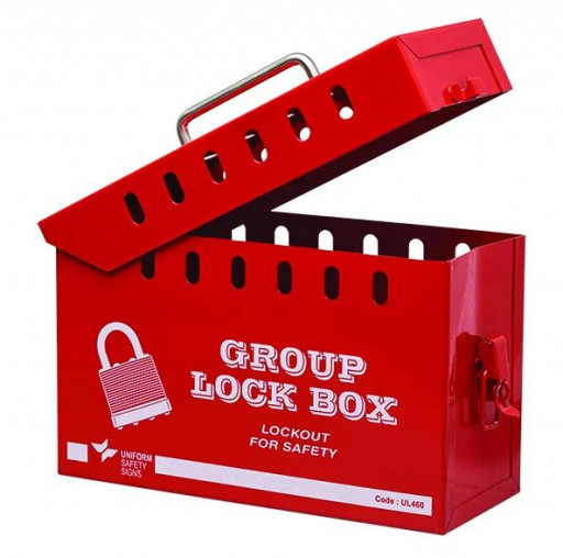 Red Group Lock Box 260mm x 110mm x 160mm (12 Lock) (UL460)