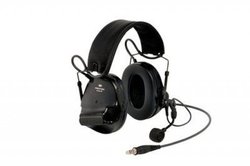 3M Black Folding Headband Format Headset Level Dependent, J11 NATO Connection & Boom Mic Class 5 SLC80 27dB (XH001681036)