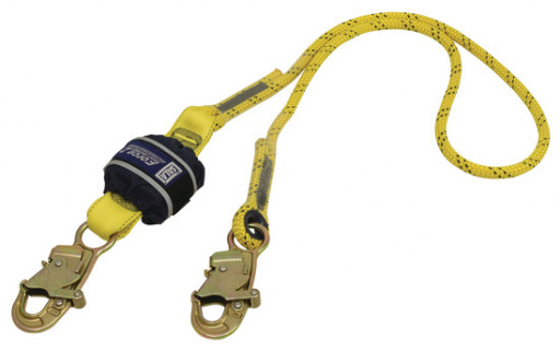 Force2 Shock Absorbing Lanyard Kernmantle Rope Single Tail 2.0m overall length