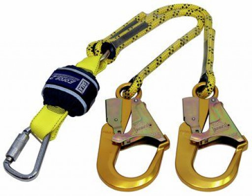 Force2 Shock Absorbing Lanyards Kernmantle Rope Double Tail 1.0m overall length