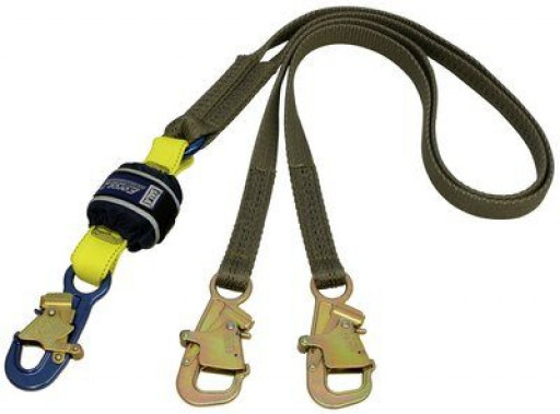 Force2 Shock Absorbing Lanyards WrapBax Tie-Back Double Tail 2.0m overall length