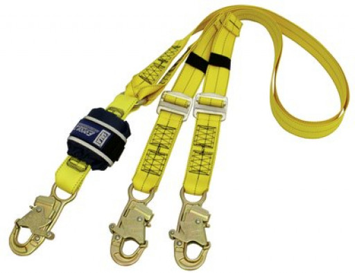 3M DBI SALA Force2 Shock Absorbing Lanyards Webbing Double Tail Adjustable 2.0m overall length