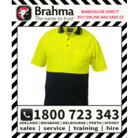 Brahma Portland Short Sleeve Polo HiVis Flouro Safety Workwear Tee