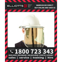 Elliotts Ellgard GOLD VISOR SAFETY HAT Furnace FR Welding Protective Clothing Workwear (ELLGARD45H)