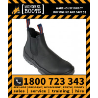 Mongrel Black Kip Elastic Sided Boot Safety Work Boot Victor Footwear Shoe (240020)