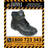 Mongrel Black Rambler Leather Lace-Up Boot Safety Work Boot Victor Footwear Shoe (260010)