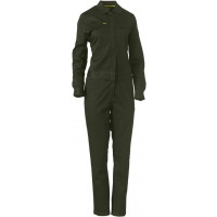 Bisley Womens Cotton Drill Coverall Olive