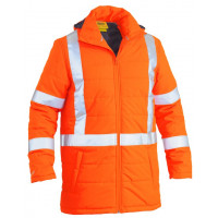 Bisley TTMC-W X Taped Hi Vis Puffer Jacket Orange