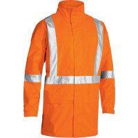 Bisley X Taped Hi Vis Rain Shell Jacket Orange