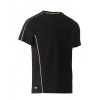 Bisley Cool Mesh Tee Black with reflective piping