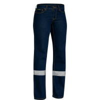 Bisley Womens Taped Stretch Jeans Navy