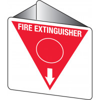 225x225mm - Poly - Off Wall - Fire Extinguisher Marker - Water (Red) (FRL01OWP)