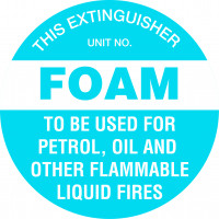 200mm Disc - Self Adhesive - Fire Extinguisher Marker - Foam (Blue) (FRL02A)