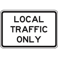 900x600mm - Aluminium - Class 1 Reflective - Local Traffic Only (G9-40-1A)