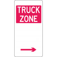 225x450mm - Aluminium -Truck Zone (Right Arrow) (R5-24(R)
