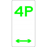 225x450mm - Aluminium - 4 Hour Parking  (Double  Arrow) (R5-4(D))