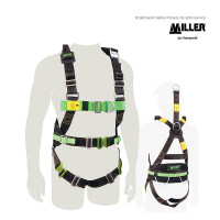 Miller Underground Miner's Harness in SS with Alum QC buckles on Waist & Legs - Large (M1020159)