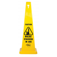 890mm Safety Cone - Caution Walkie Stackers In Use (STC10)