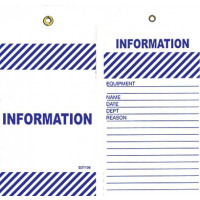 75x160mm - Tear Proof Tags - Pkt of 25 - Blue Information Tags (TDT106TP)