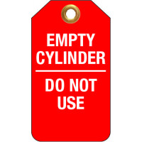 75x160mm - Tear Proof Tags - Pkt of 25 - Empty Cylinder Do Not Use (TDT256TP)
