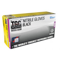 TGC (Box of 100) Black Nitrile Disposable Gloves M
