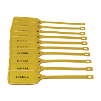 210x50mm Twist Lock Tag - Pkt of 10 - Double Sided - Wht/Yellow - Diesel (UDT502)