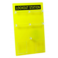 520x320mm - 24 Lock Lockout Station - Includes 24 Premium Red Locks (UL418), 2 x 25mm Hasps (UL420), 2 x 38mm Hasps (UL421), 1 x Pkt UDT300 (UL312)