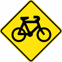 600x600mm - Aluminium - Class 1 - Bicycle Symbol (W6-7A)