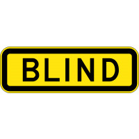 600x200mm - Aluminium - Class 1 Reflective - Blind (W8-19A)