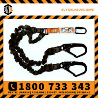 LINQ 2m Shock Absorbing Double Leg Elasticated Lanyard (WLE) Various Configurations
